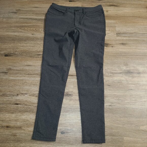 Lululemon men 34 x 33 ABC Pants Slim Tech Canvas 33" inseam Heathered Gray - Picture 4 of 7